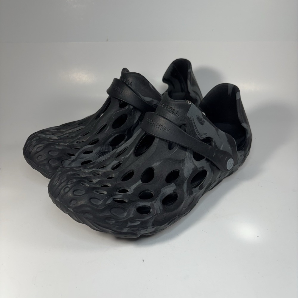 Merrell Mens Hydro Moc Black Gray Slip-On Water Clog Sandals Size 9